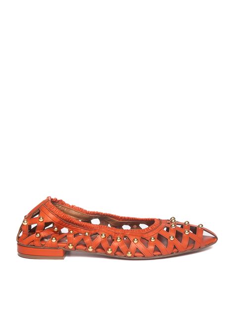 Orange leather ballet flat VINCENT VEGA | DADONAPPA-ARANCIO